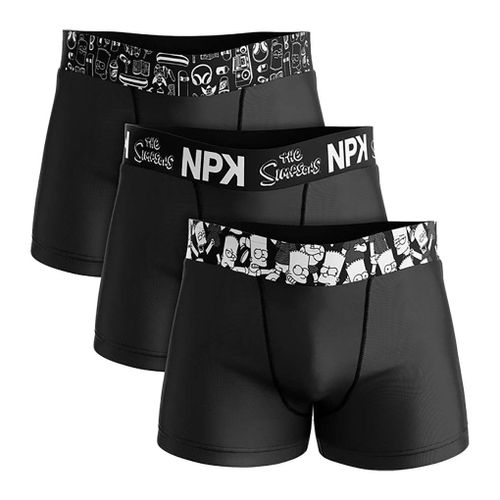 Boxer No Publik Featuring Simpsons Homme Confort Et Fantaisie En Coton -Assortiment Modèles Photos Selon Arrivages- Pack De 3 Boxers 1533 En Coton