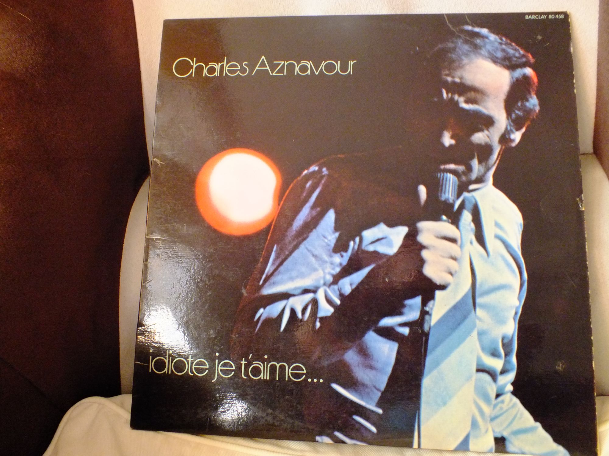 Disque Vinyl 33 Tours Idiote Je T'aime Charles Aznavour