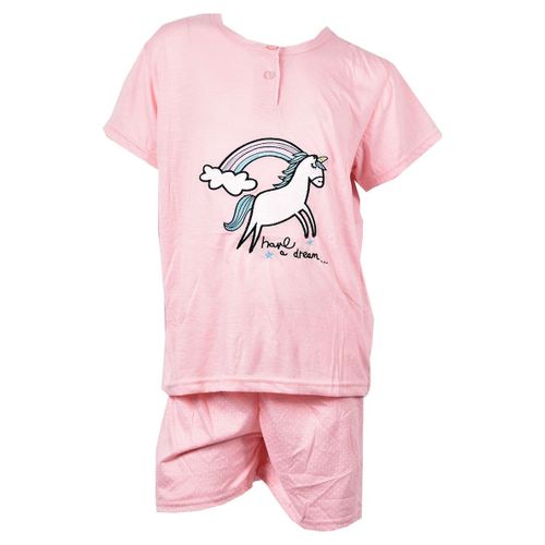 Pyjama Court Fille Sara Homewear 541 Rose