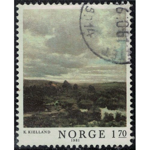 Norvège 1981 Oblitéré Used Paysage Peinture De Kitty Lange Kielland Artiste Peintre Y&t No 804 Su