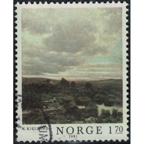 Norvège 1981 Oblitéré Used Paysage Peinture De Kitty Lange Kielland Artiste Peintre Y&t No 804 Su