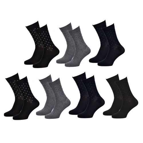 Chaussettes Homme Lee Cooper Urbain, Confort En Coton -Assortiment Modèles Photos Selon Arrivages- Pack De 7 Paires Pois Lee Cooper