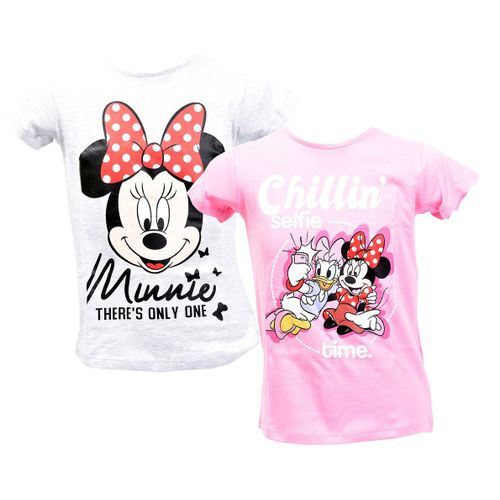 T Shirt Enfant Licence Fantaisies En Coton Pack De 2 T Shirts Minnie