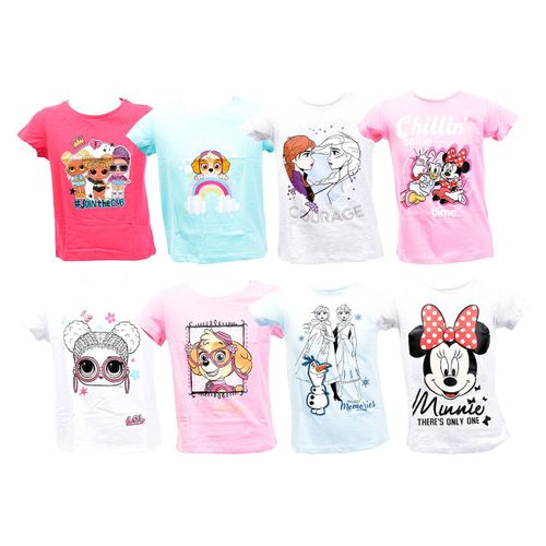 T Shirt Enfant Licence Fantaisies En Coton Pack De 3 T Shirts Licence Surprise Fille