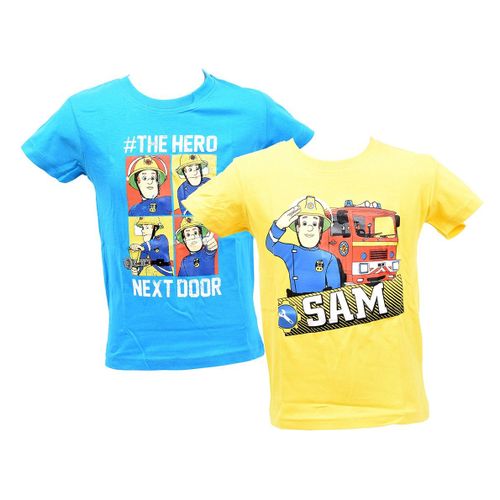 T Shirt Enfant Licence Fantaisies En Coton Pack De 2 T Shirts Sam Le Pompier