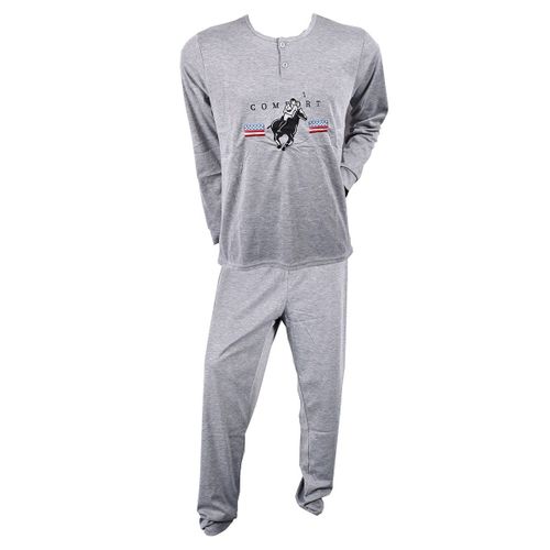 Pyjama Homme Long Sweet Secret C2709 Polo Confort Gris