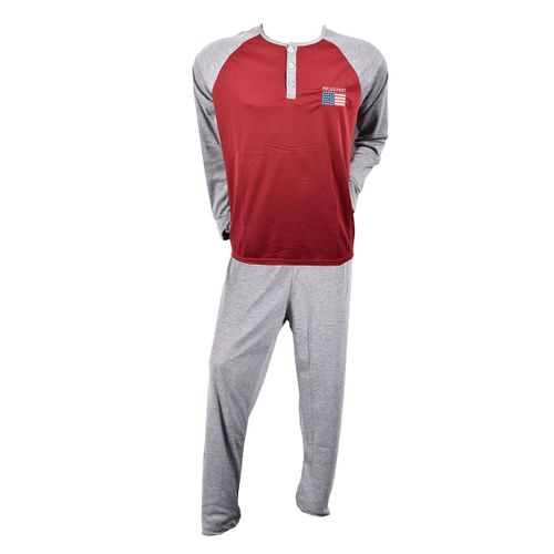 Pyjama Homme Long Sweet Secret Q2763 Polo Sport Rouge