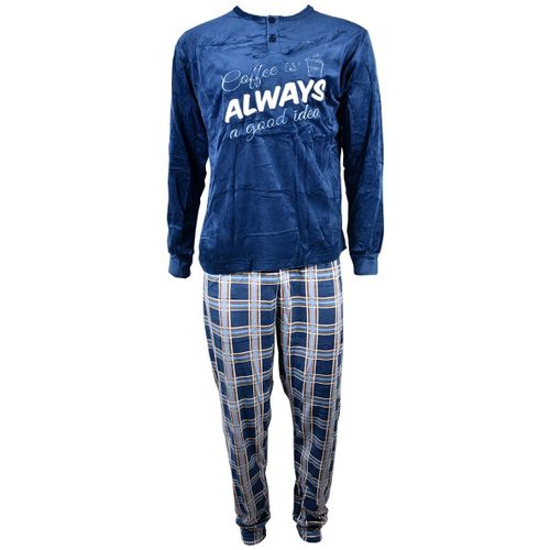 Pyjama Homme Long Sweet Secret Q2733 Polaire Marine
