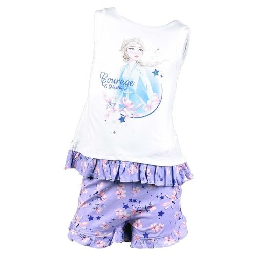 Pyjama Fille Licence : Minnie, Looney Tunes, Minions, Peppa Pig En Coton Ultra Confort Reine Des Neiges Et2085 Blanc