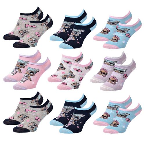 Chaussettes Enfant Licence Lol Surprise ! Fantaisie -Assortiment Modèles Photos Selon Arrivages- Pack De 9 Paires Sneaker Girls