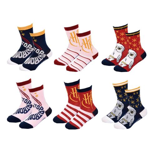 Chaussettes Enfant Harry Potter Fantaisie -Assortiment Modèles Photos Selon Arrivages- Pack De 9 Paires Girls