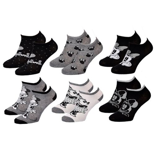 Pack De Chaussettes Adulte Licence Fantaisies-Assortiment Modèles Photos Selon Arrivages- Pack De 6 Paires Women Sneaker Minnie 1087