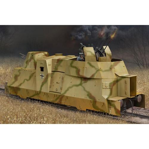 Maquette Véhicule Militaire : Wagon Blindé Allemand Bp42 Avec Canon Et Flak-Hobby Boss