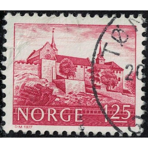Norvège 1977 Oblitéré Used Citadelle Akershus Château Et Forteresse Y&t No 695 Su
