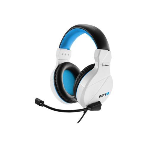 Sharkoon Rush ER3 - Micro-casque - circum-aural - filaire - blanc/bleu