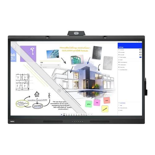 NEC MultiSync WD551 - Classe de diagonale 55" écran LCD rétro-éclairé par LED - signalisation numérique - avec écran tactile, caméra 3 840 p et microphones - 4K UHD (2160p) 3840 x 2160 - Direct...