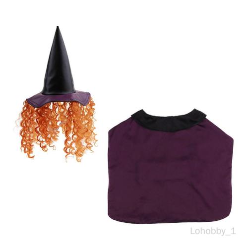 Lohobby Cape De Pour Vêtements Pour Et Chapeau De Perruque Pour Halloween Noël Anniversaire L