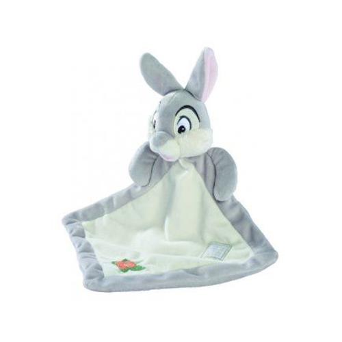 Doudou Plat Panpan Le Lapin 20 X 20 Cm - Doudou Enfant Disney Gris Avec Mouchoir