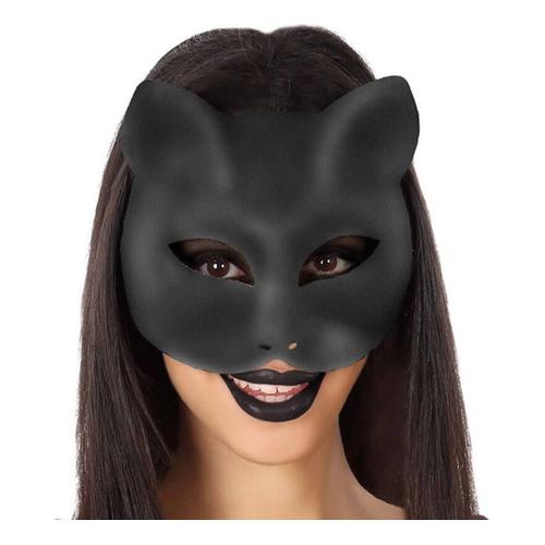 Masque Moitié Chat Noir