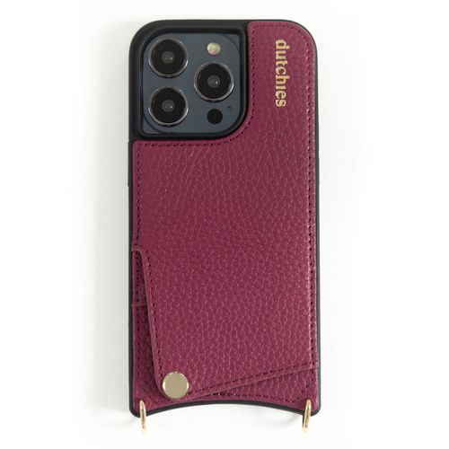 Dutchies Coque Avec Porte-Cartes Iphone 13 Pro Convient Pour Cordon De Téléphone Universel Ruby