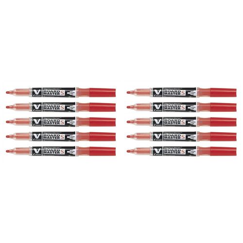 Pilot Lot De 10 Marqueurs V-Board Master S Rouge Begreen Pointe Extra Fine