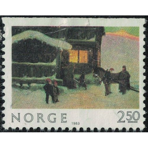 Norvège 1983 Oblitéré Used Les Invités Arrivent Peinture De Gustav Wentzel Y&t No 851 Su