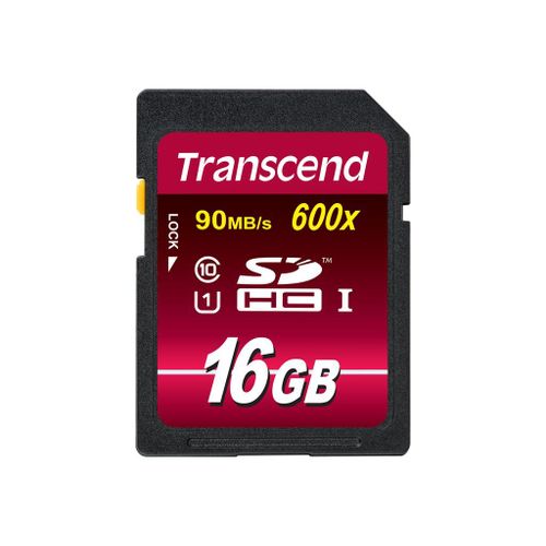 Transcend - Carte mémoire flash - 16 Go - Class 10 - SDHC UHS-I