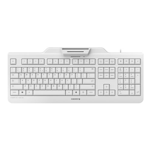 CHERRY KC 1000 SC - Clavier - USB - É.-U./Europe - commutateur : CHERRY LPK - gris pâle