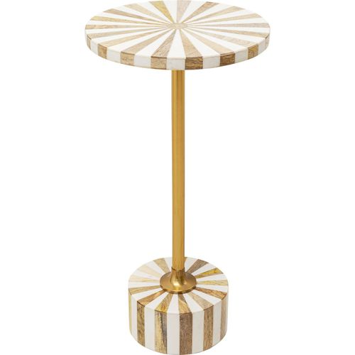 Table D'appoint Domero Cirque 25cm Blanche Et Dorée Kare Design