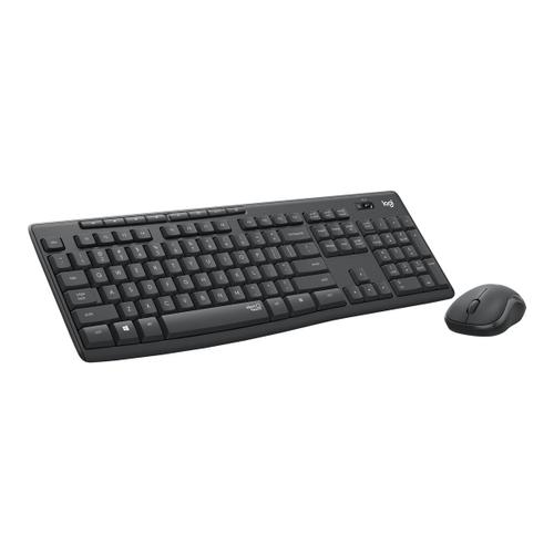 Logitech MK295 Silent - Ensemble clavier et souris - sans fil - 2.4 GHz - Français - graphite