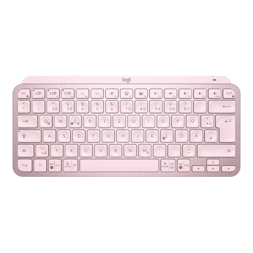 Logitech MX Keys Mini - Clavier rétroéclairé Bluetooth QWERTZ Allemand - rose