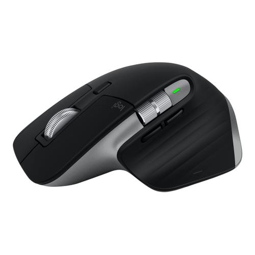 Logitech Master Series MX Master 3S for Mac - Souris - ergonomique - optique - 7 boutons - sans fil - 2.4 GHz, Bluetooth - gris sidéral - pour Apple MacBook