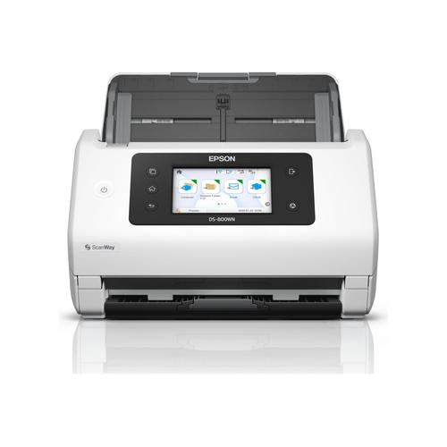 Epson WorkForce DS-800WN - Scanner de documents - Recto-verso - A4/Legal - 600 dpi x 600 dpi - jusqu'à 50 ppm (mono) / jusqu'à 50 ppm (couleur) - Chargeur automatique de documents (100 feuilles)...