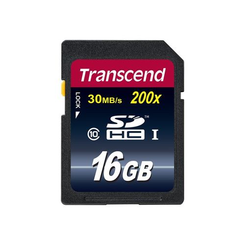 Transcend - Carte mémoire flash - 16 Go - Class 10 - SDHC
