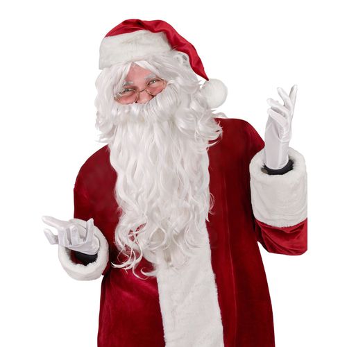 Perruque Et Barbe De Père Noël Blanc Adulte