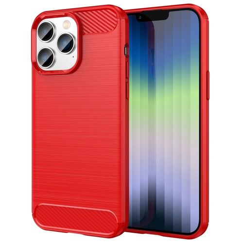 Coque Pour Apple Iphone 14 Pro Max - Housse Etui Silicone Gel Carbone + Film Ecran - Rouge