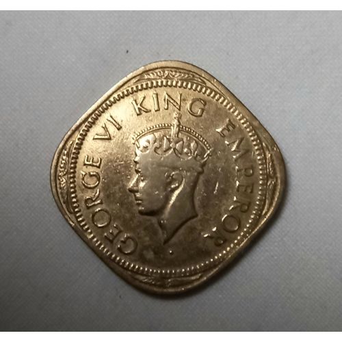Inde Britannique 2 Annas - George Vi 1944 (Gros 4, Bombay)