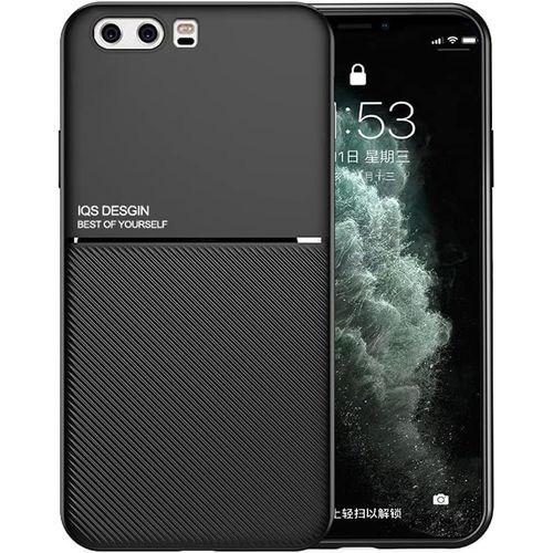 Coque Housse Etui Plaque De Metal Integree Pour Huawei P10 - Noir
