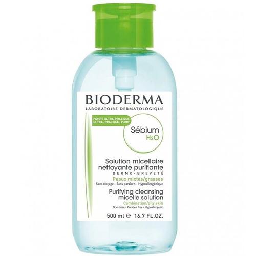 Bioderma Sébium H2o Solution Micellaire Pompe Inversée 500ml 