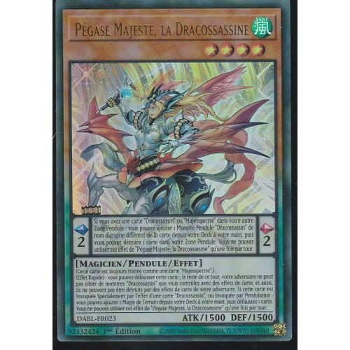 Carte Yu-Gi-Oh - Pegase Maleste, La Dracossassine - Dabl-Fr023 - Ultra-Rare -