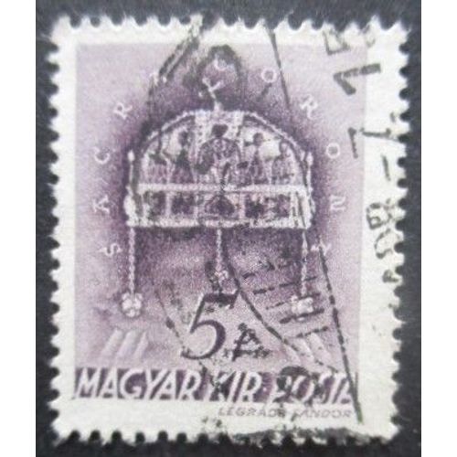 Hongrie N°527 Filigrane F Oblitéré