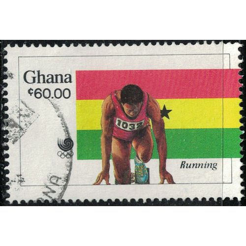 Ghana 1988 Oblitéré Used Jeux Olympiques Séoul Running Athlétisme Y&t Gh 956 Su