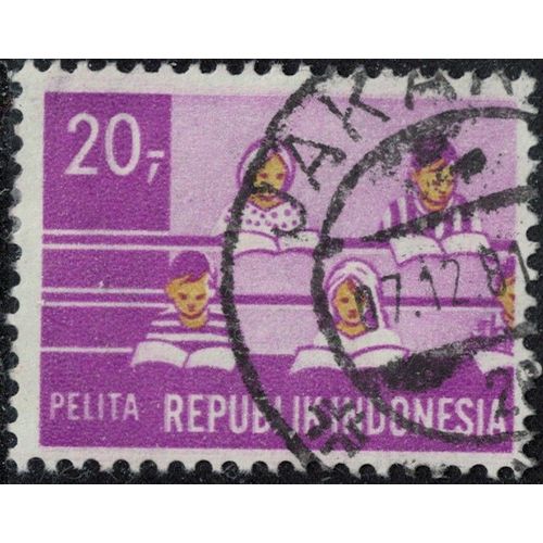 Indonésie 1969 Oblitéré Used Enfants En Classe Education Y&t Id 577 Su
