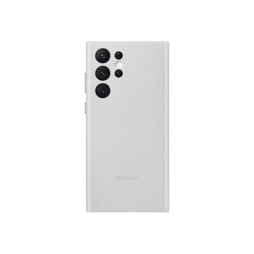 Samsung Ef-Vs908 - Coque De Protection Pour Téléphone Portable - Cuir Véritable - Gris Clair - Pour Galaxy S22 Ultra