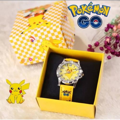 Montre Pokémon Quartz Bracelet Pikachu Enfant Idées Cadeau Noël Anniversaire Réglable