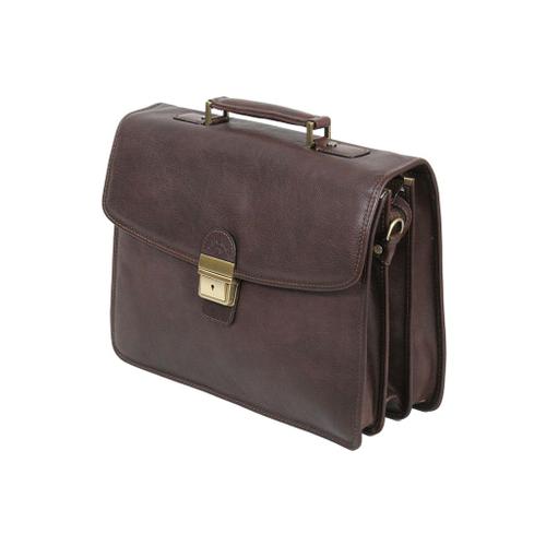 Cartable Katana Cuir de Vachette gras K31033 - Chocolat