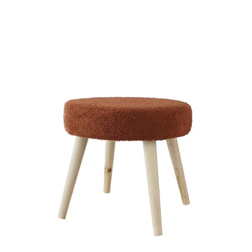 Table D'appoint En Bouclette Lodge - Diam. 45 X H. 40 Cm - Terre Cuite