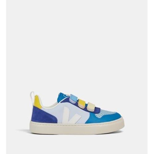 Veja Tennis Basses Small Vs10 Chromefree Scratch Cuir Unisexe Bleu