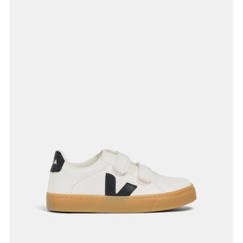 Veja - Tennis Basses Small Esplar Chromefree Scratch Cuir Unisexe - Blanc