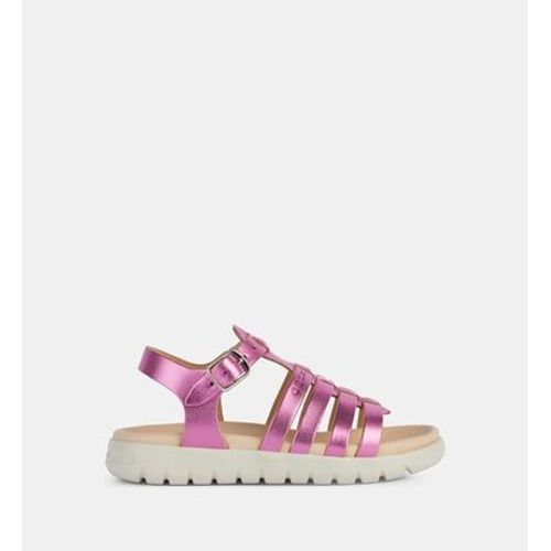 Geox - Sandales Soleima En Cuir - Rose - 38